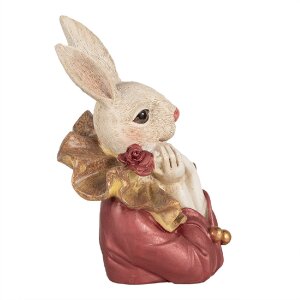 Clayre & Eef 6PR4115 Decorative Rabbit Beige Pink 11x11x17cm