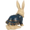 Clayre & Eef 6PR4117 Rabbit Decoration 27x17x29 cm Beige Blue