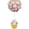 Clayre & Eef 6PR4125 Hot Air Balloon Decorative Pendant 11x10x22cm Beige Pink