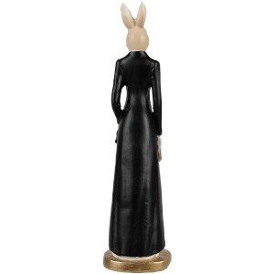 Clayre & Eef 6PR4127 Decorative Rabbit White Black 5x5x20 cm