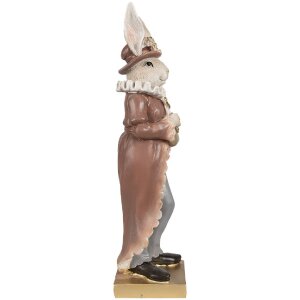 Clayre & Eef 6PR4128 Rabbit Decoration 10x8x30 cm Beige Brown