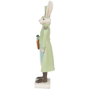 Clayre & Eef 6PR4131 Decorative Rabbit Beige Green 7x6x23 cm