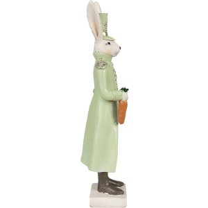 Clayre & Eef 6PR4131 Decorative Rabbit Beige Green 7x6x23 cm