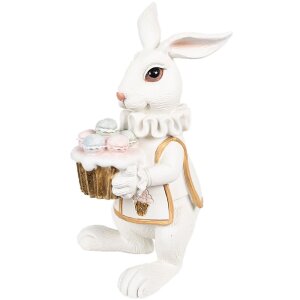 Clayre & Eef 6PR4147 Decorative Rabbit White Gold...