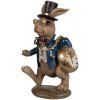 Clayre & Eef 6PR4149 Decorative Rabbit 9x7x14 cm Brown Blue