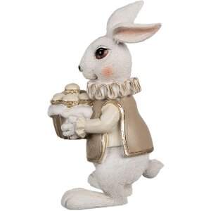 Clayre & Eef 6PR4152 Decorative Rabbit White Brown...