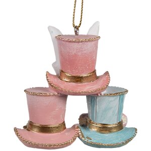 Clayre & Eef 6PR4155 Decorative Hanger Hat Pink Blue...