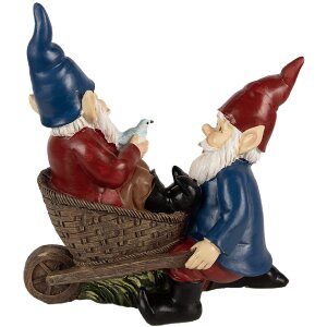 Clayre & Eef 6PR4984 Decorative gnome 21x10x23 cm in blue & red