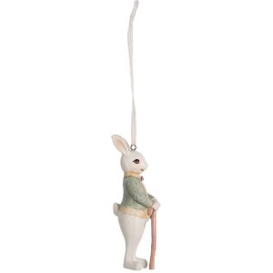 Clayre & Eef 6PR4987 Hanging Decoration Rabbit White...