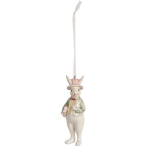 Clayre & Eef 6PR4989 Decorative Hanger Rabbit 4x4x10...