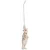 Clayre & Eef 6PR4989 Decorative Hanger Rabbit 4x4x10 cm White Green