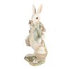 Clayre & Eef 6PR4993 Decorative Rabbit White/Green 12x7x17cm