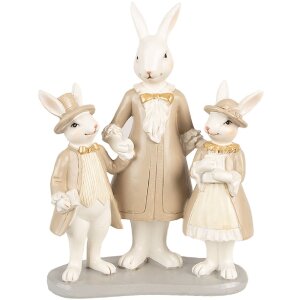 Clayre & Eef 6PR4994 Rabbit Decoration White Brown...