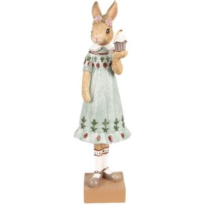 Clayre & Eef 6PR5002 Rabbit Decoration 9x8x28cm Brown...