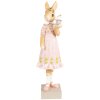 Clayre & Eef 6PR5003 Decorative rabbit 9x8x28 cm in brown pink