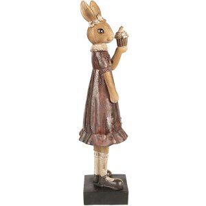 Clayre & Eef 6PR5004 Decorative rabbit 9x8x28 cm in brown