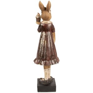 Clayre & Eef 6PR5004 Decorative rabbit 9x8x28 cm in brown