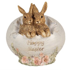 Clayre & Eef 6PR5007 Decorative rabbit with egg...