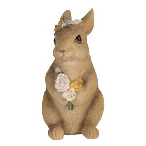 Clayre & Eef 6PR5012 Decorative Rabbit Brown 9x7x14 cm