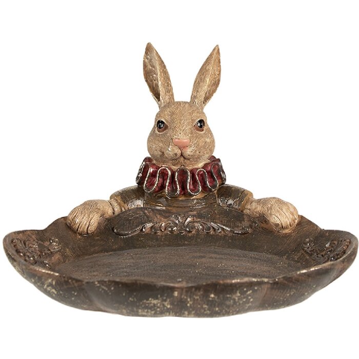 Clayre & Eef 6PR5013 Bowl Rabbit 21x21x15 cm Brown