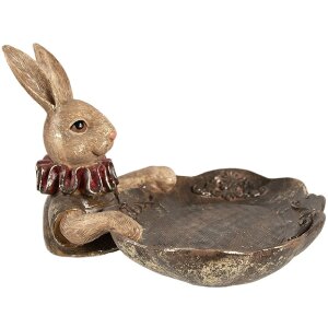 Clayre & Eef 6PR5013 Bowl Rabbit 21x21x15 cm Brown