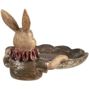 Clayre & Eef 6PR5013 Bowl Rabbit 21x21x15 cm Brown