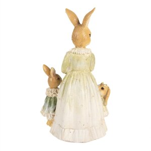 Clayre & Eef 6PR5021 Decorative Rabbit 13x10x21cm in Brown & Green