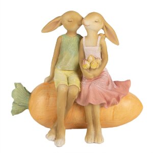 Clayre & Eef 6PR5024 Rabbit on Carrot Decoration...