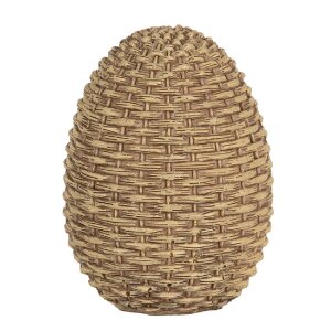 Clayre & Eef 6PR5026 Decorative chicken with egg 9x8x10 cm Brown - Easter decoration