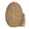 Clayre & Eef 6PR5026 Decorative chicken with egg 9x8x10 cm Brown - Easter decoration