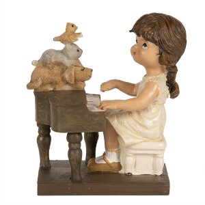 Clayre & Eef 6PR5029 Child with piano decorative...