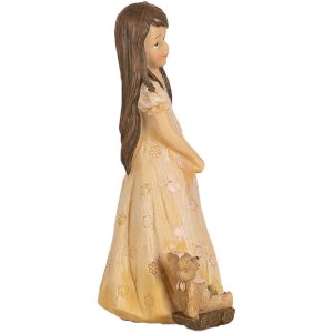 Clayre & Eef 6PR5035 Decorative Figurine Child Beige 8x6x15 cm