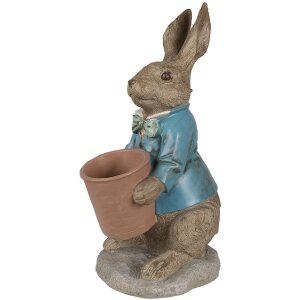 Clayre & Eef 6PR5038 Decorative Rabbit Brown Blue...