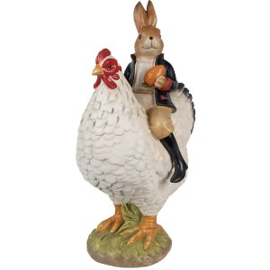 Clayre & Eef 6PR5039 Decorative figurine chicken with...