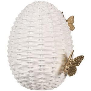 Clayre & Eef 6PR5041 Decorative Egg 15x18x20 cm White...