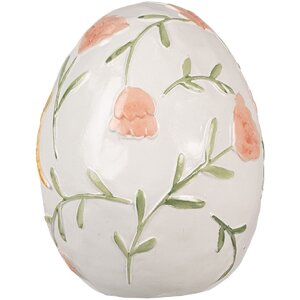 Clayre & Eef 6PR5044 Decorative Egg White Ø 13x16 cm