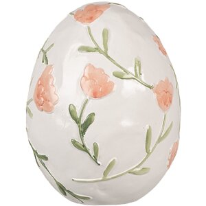 Clayre & Eef 6PR5044 Decorative Egg White Ø 13x16 cm