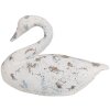 Clayre & Eef 6PR5055 Swan Decoration 32x14x22cm White Brown