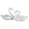 Clayre & Eef 6PR5055 Swan Decoration 32x14x22cm White Brown