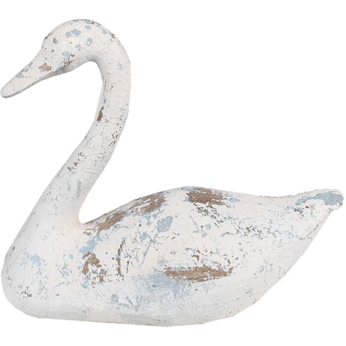 Clayre & Eef 6PR5056 Decorative Swan White Brown 33x16x28 cm Elegant Design