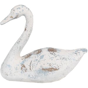 Clayre & Eef 6PR5056 Decorative Swan White Brown...