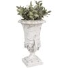 Clayre & Eef 6PR5058 Flower Pot Decoration White Beige Ø 19x28 cm