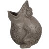 Clayre & Eef 6PR5059 Flower Pot Frog Decoration 19x18x23cm Grey