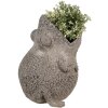 Clayre & Eef 6PR5060 Decorative Flower Pot Frog 26x25x32 cm Grey