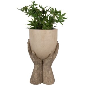 Clayre & Eef 6PR5061 Decoration Flowerpot 22x19x37 cm Beige