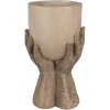 Clayre & Eef 6PR5061 Decoration Flowerpot 22x19x37 cm Beige