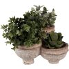 Clayre & Eef 6PR5062 Flower Pot Beige 27x29x17 cm Home Decoration