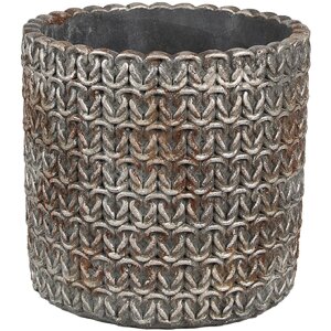 Clayre & Eef 6TE0494S Flower Pot Grey Ø 11x12 cm