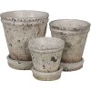 Clayre & Eef 6TE0503L Flowerpot Beige Ø 13x14 cm