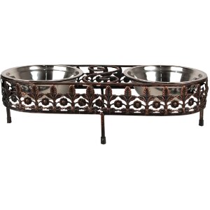 Clayre & Eef 6Y5430 Feeding Bowl for Animals Brown...